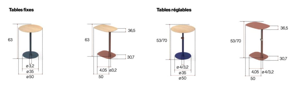 Table d'appoint Nota Le Buro HL